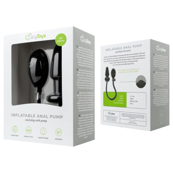 EasyToys - nafukovací análny kolík - čierny