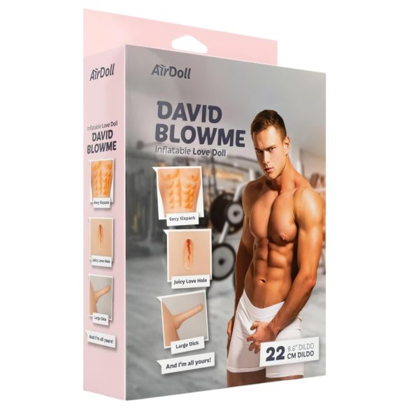 AirDoll David Blowme - nafukovací bábika (prirodzený)