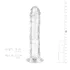 EasyToys - dildo realistické - želé - 16 cm - priehľadné