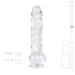 EasyToys - realistický dildo s semenníkmi - 13,5 cm - priehľadný
