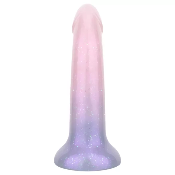 EasyToys Mermaid - silikónové dildo s trblietkami - 15 cm - ružové