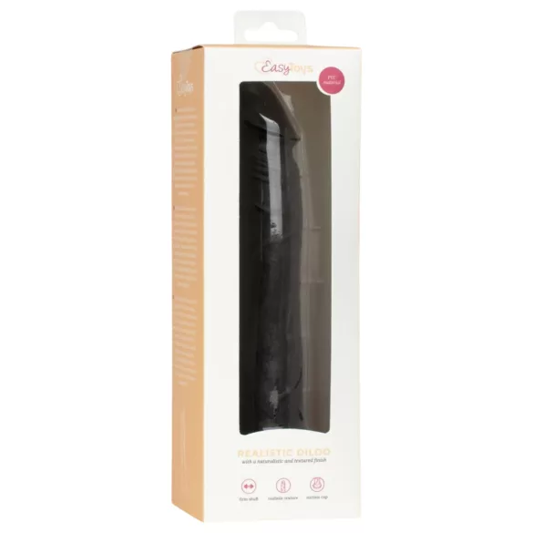 EasyToys - realistický dildo - 17,5 cm (čierny)