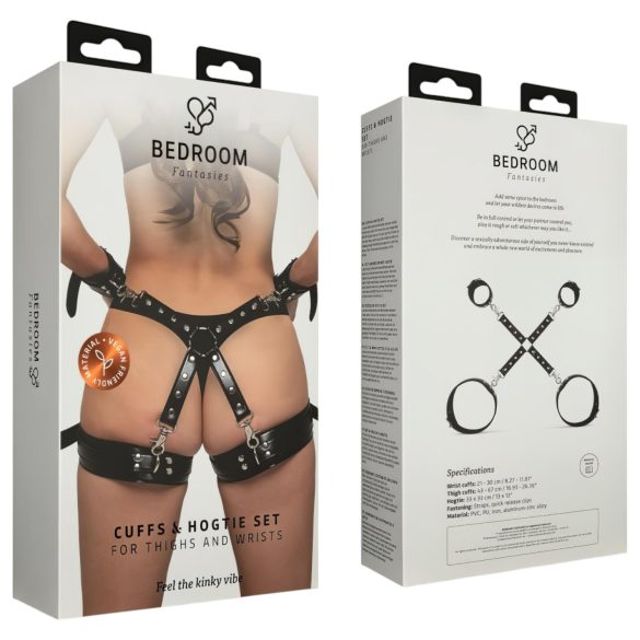 Bedroom Fantasies - putá na zápästia a stehná - čierne