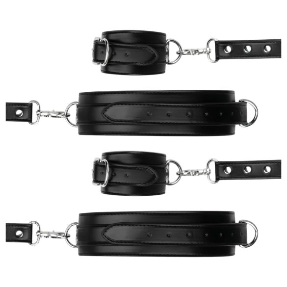 Bedroom Fantasies - putá na zápästia a stehná - čierne