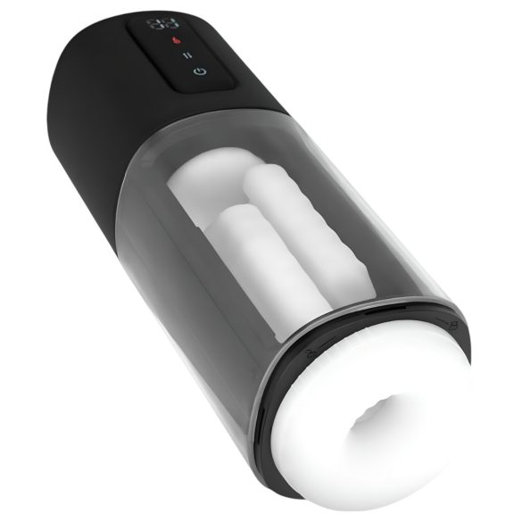 CRUIZR CX11 - vyhrievaný úzky masturbátor - čierny