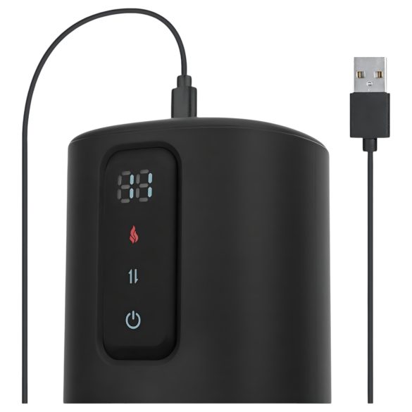 CRUIZR CX11 - vyhrievaný úzky masturbátor - čierny