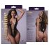 Christine - sieťovaný body s hlbokým výstrihom (čierny) - XS-XL