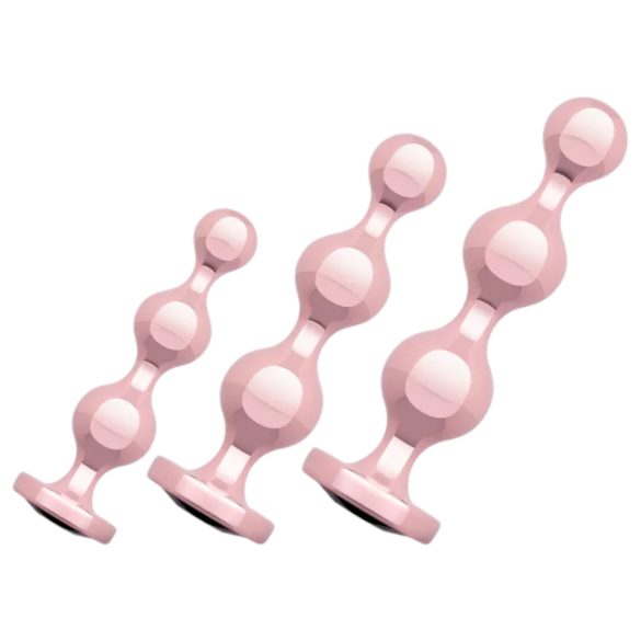 Rosy Gold - análny dildo set - ružové zlato
