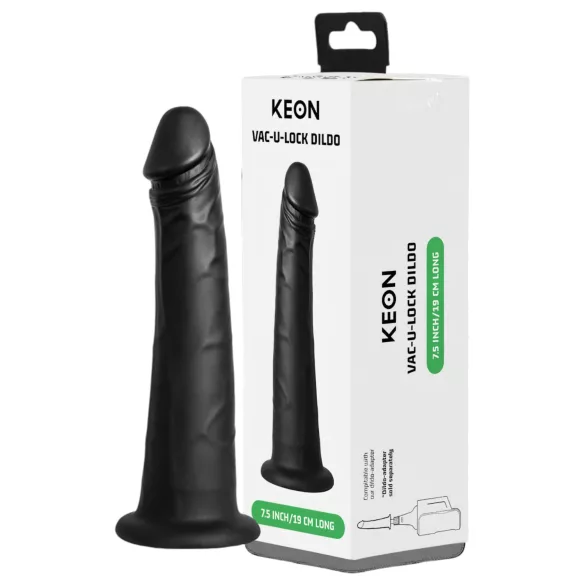 Kiiroo - realistický vákuový dildo - čierny - 19 cm