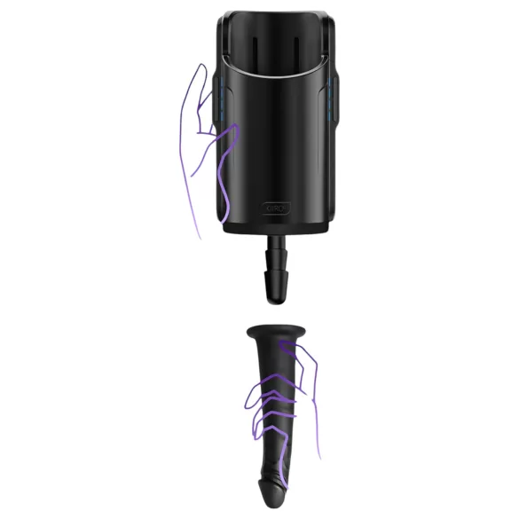 Kiiroo - realistický vákuový dildo - čierny - 19 cm