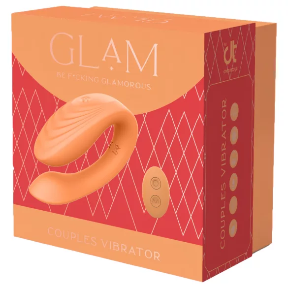 Glam - párový vibrátor na diaľkové ovládanie - nabíjateľný - oranžový