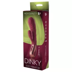   Dinky Jimmy K. Duo - vibrátor s výbežkom na klitoris - nabíjateľný - červený
