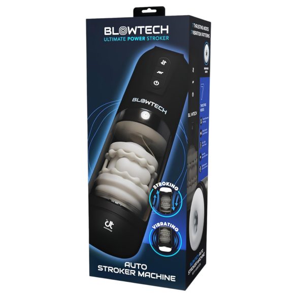 Dreamtoys Blowtech - vibračný, pohyblivý masturbátor (čierny)
