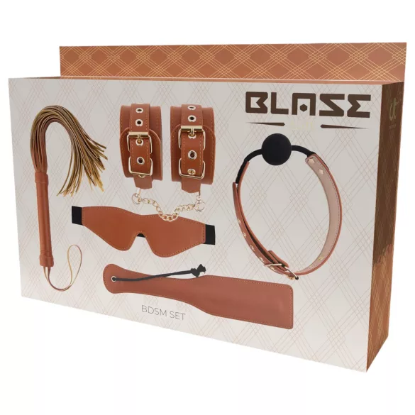 Blaze Elite - BDSM sada - 5 dielov - koňaková