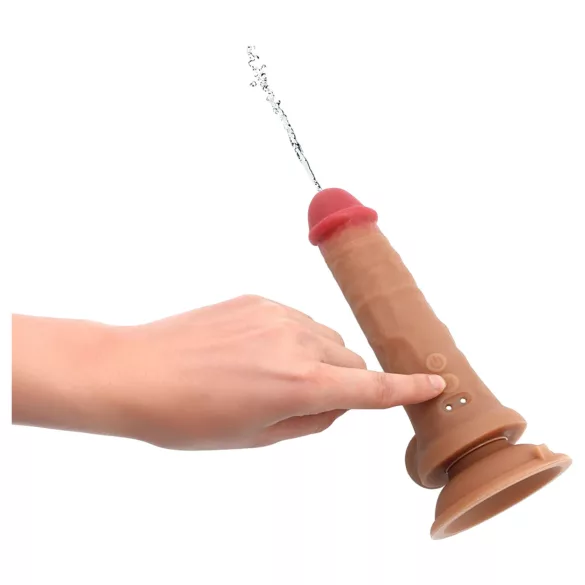 Kiotos Cox Power - vibračný striekací dildo s diaľkovým ovládaním (telovej farby)