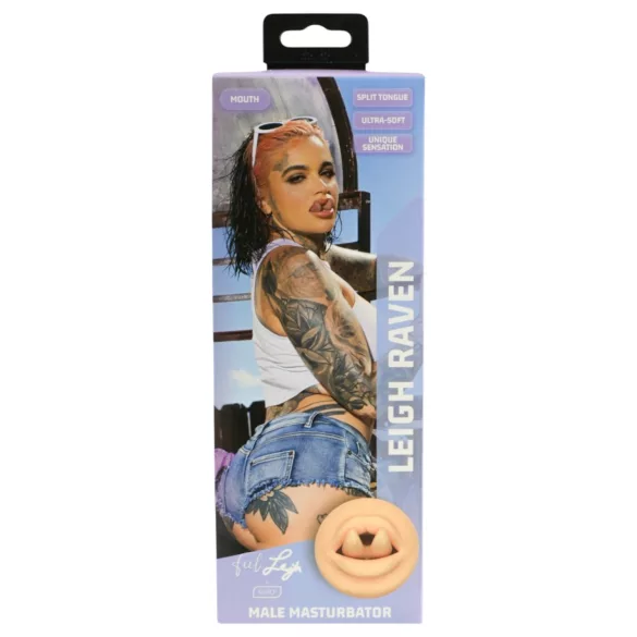 Kiiroo Feel Leigh Raven - umelé ústa s rozrezaným jazykom (prírodná farba)