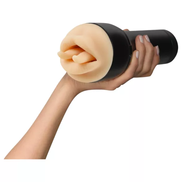 Kiiroo Feel Leigh Raven - umelé ústa s rozrezaným jazykom (prírodná farba)