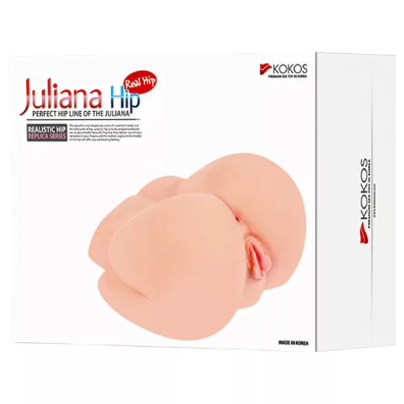 Kokos Juliana - realistický torzo masturbátor (prírodná farba)