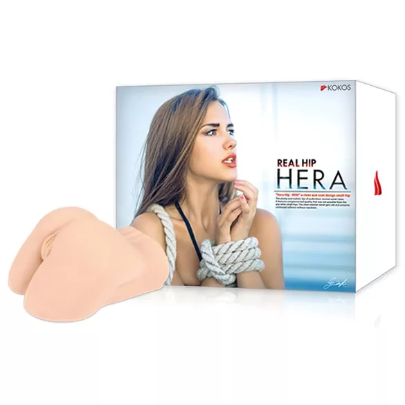 Kokos Hera - realistická torzo vagína a zadoček - prírodná farba
