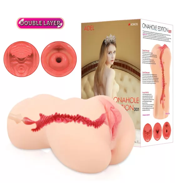 Kokos Onahole 001 XL - realistická vagína masturbátor (naturál)