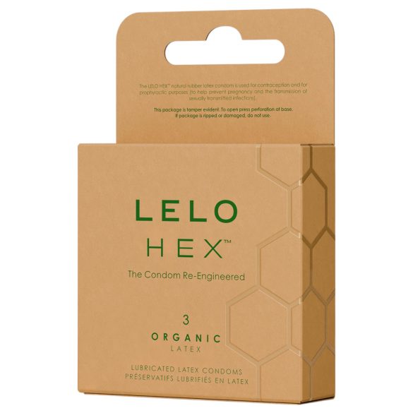 LELO Hex Organic - kondóm na zlepšenie potencie - 3 ks