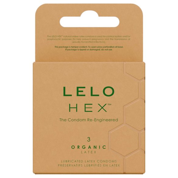 LELO Hex Organic - kondóm na zlepšenie potencie - 3 ks