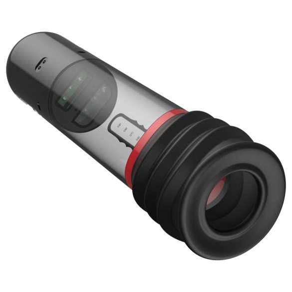 Peak Performa - automatická vákuová pumpa na penis - LED - transparentná