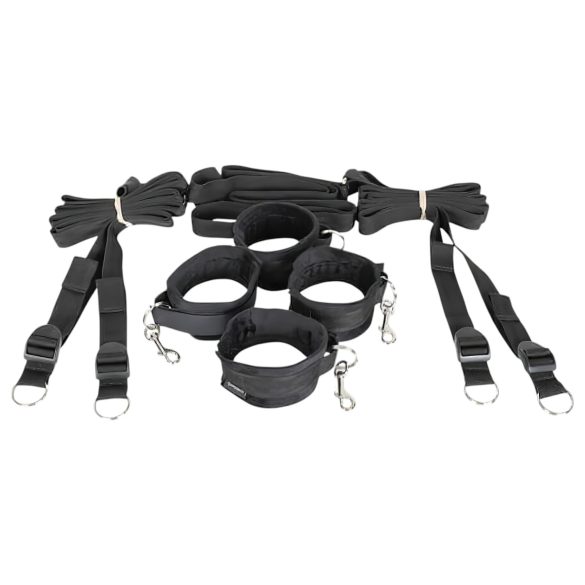 Sportsheets - posteľný bondage set (čierny)