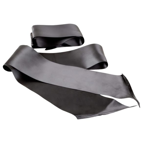 S&M - bondage šatka set - jemný materiál - čierna - 2 diely