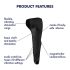 Satisfyer Men Wand - akumulátorový, vodotesný stimulátor hlavy (čierny)