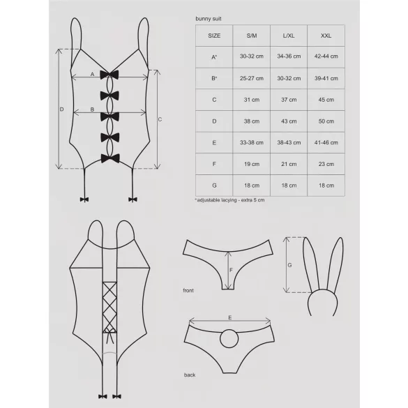 Obsessive - kostým zajačik - ružová