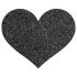 Bijoux Indiscrets - nálepky na bradavky - srdce - čierne