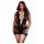 BACI Plus Size - Čierne mini šaty s krátkym rukávom a šnurovaním (XL-XXL)