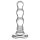 GLAS – vlnité sklenené análne dildo (priehľadné)