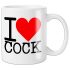 I Love Cock - hrnček (čierny)