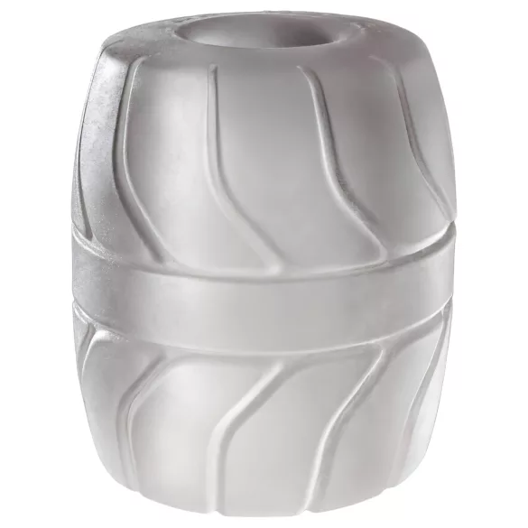 SilaSkin - erekčný krúžok a semenníkový ťahač - silikón biely