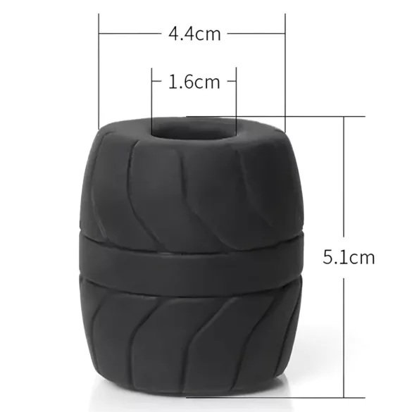 SilaSkin - erekčný krúžok a semenníkový ťahač - silikón biely