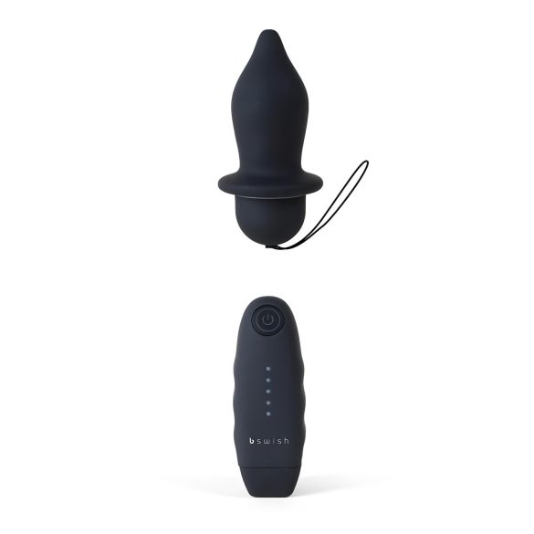 B SWISH Bfilled Classic - čierny anál rádiový vibrátor
