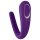 Satisfyer Double Classic - vodotesný, akumulátorový dvojitý vibrátor (fialový)