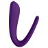 Satisfyer Double Classic - vodotesný, akumulátorový dvojitý vibrátor (fialový)