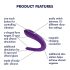 Satisfyer Double Classic - vodotesný, akumulátorový dvojitý vibrátor (fialový)