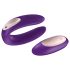 Satisfyer Double Plus Remote - rádiový, nabíjateľný párový vibrátor (fialový)