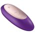 Satisfyer Double Plus Remote - rádiový, nabíjateľný párový vibrátor (fialový)