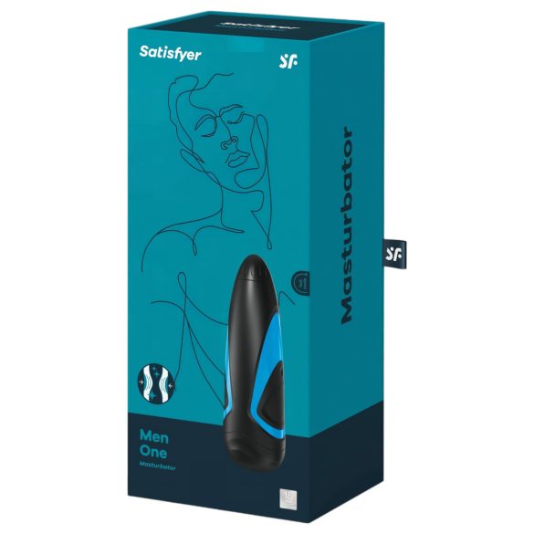 Satisfyer Men One - pánsky masturbátor s podtlakom - modro-čierny