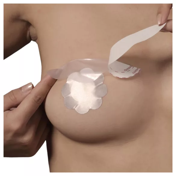 Bye Bra - neviditeľná podprsenková páska - D-F - ružová - 6 ks