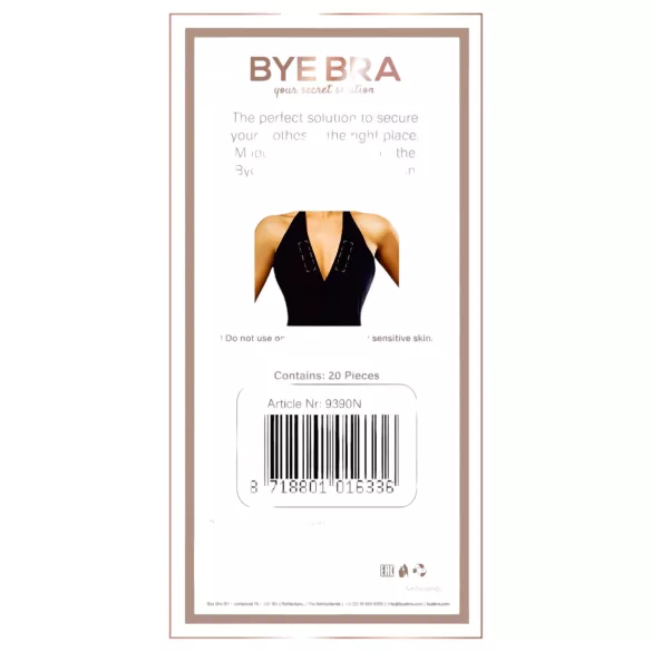 Bye Bra - obojstranná páska na upevnenie oblečenia - 20 ks