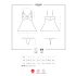 Obsessive 810-BAB-2 - čipkované babydoll a tangá (biela) - L/XL