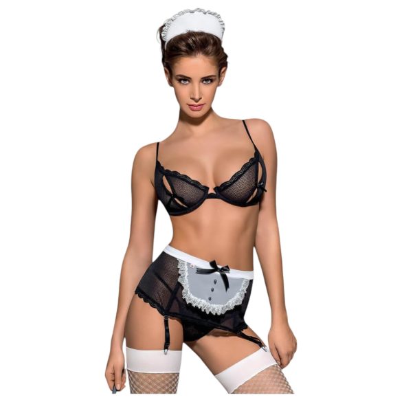 Obsessive Maidme - sexy kostým chyžná (6 dielov) - L/XL
