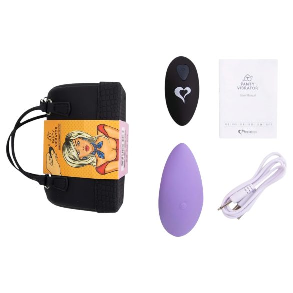 FEELZTOYS Panty - nabíjateľný, rádiový klitorisový vibrátor (fialový)