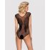 Obsessive B112 – anjelske krídla, sieťované otvorené body (čierne) - XL/XXL